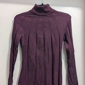 WHBM XS bmBurgundy Turtleneck Sweater for Women